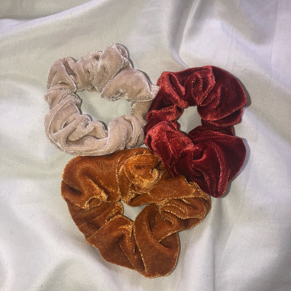 Velvet Scrunchies (Pack of 3)